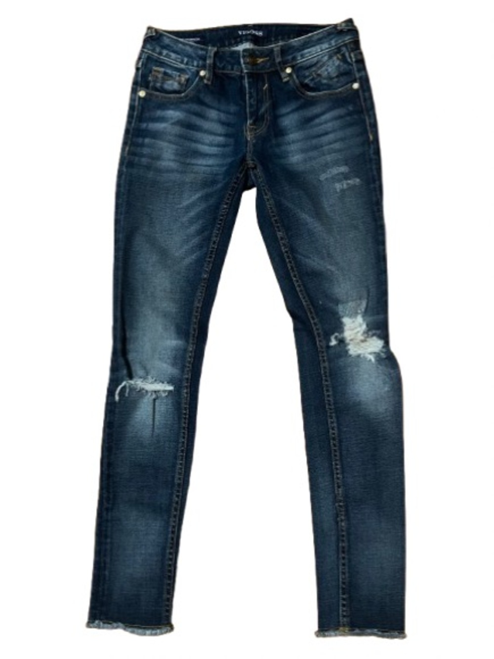 ViGoss The Thompson Tomboy - Blue Distressed Denim Jeans Size 24